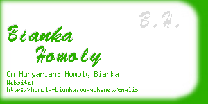 bianka homoly business card